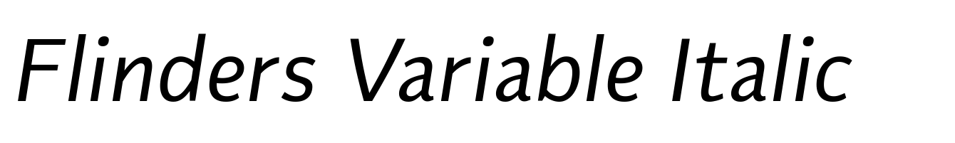 Flinders Variable Italic